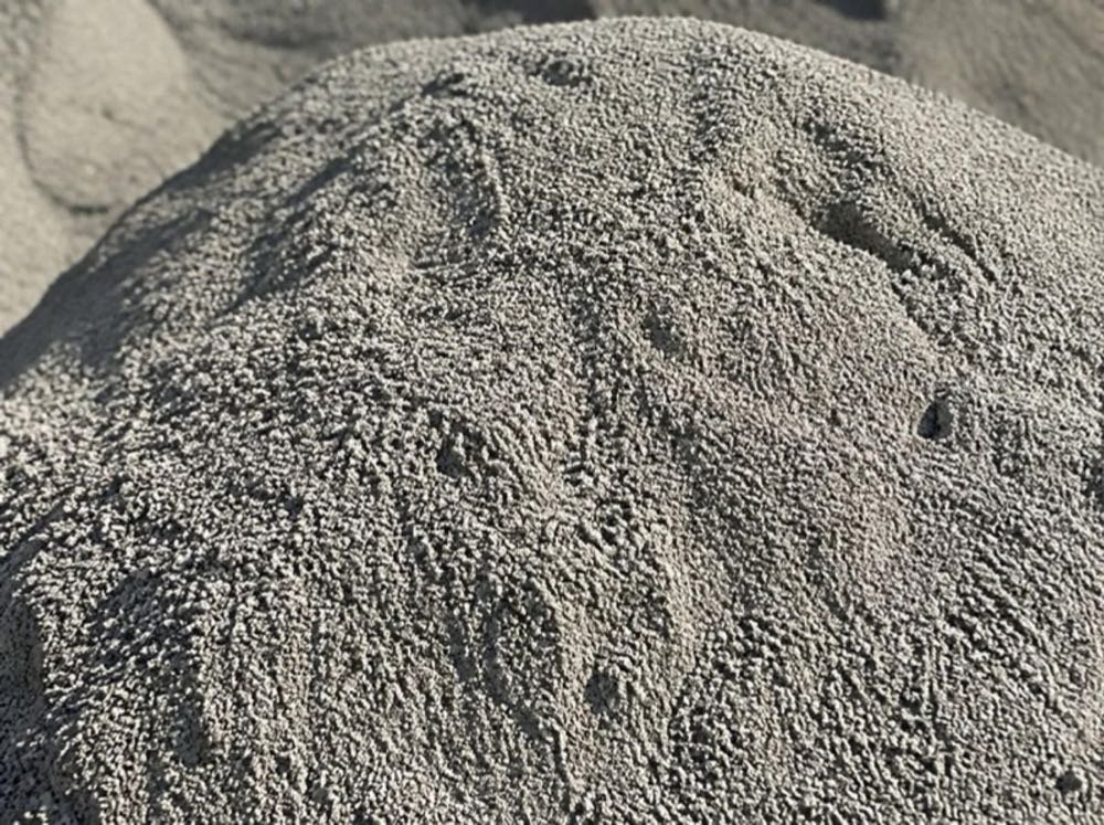 Crushed sand (M-sand) heap for concrete and plaster, supplied in Mumbai