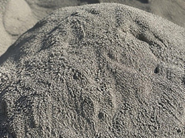 Crushed sand (M-sand) heap for concrete and plaster, supplied in Mumbai